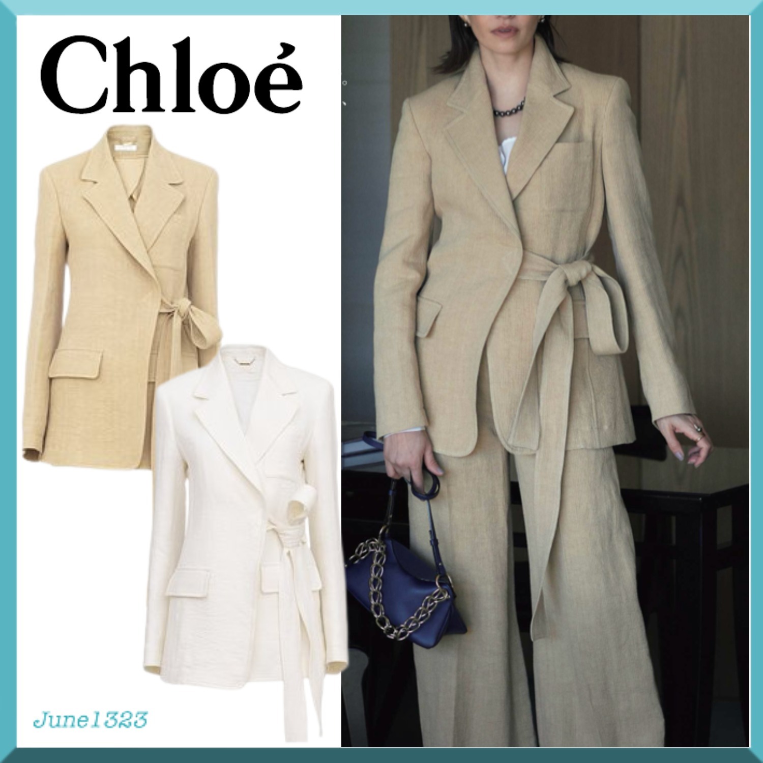☆Precious掲載☆【Chloe 】タイクロージャージャケット 2022 SS ☆Precious掲載☆【Chloe 】タイクロージャージャケット 2022 SS