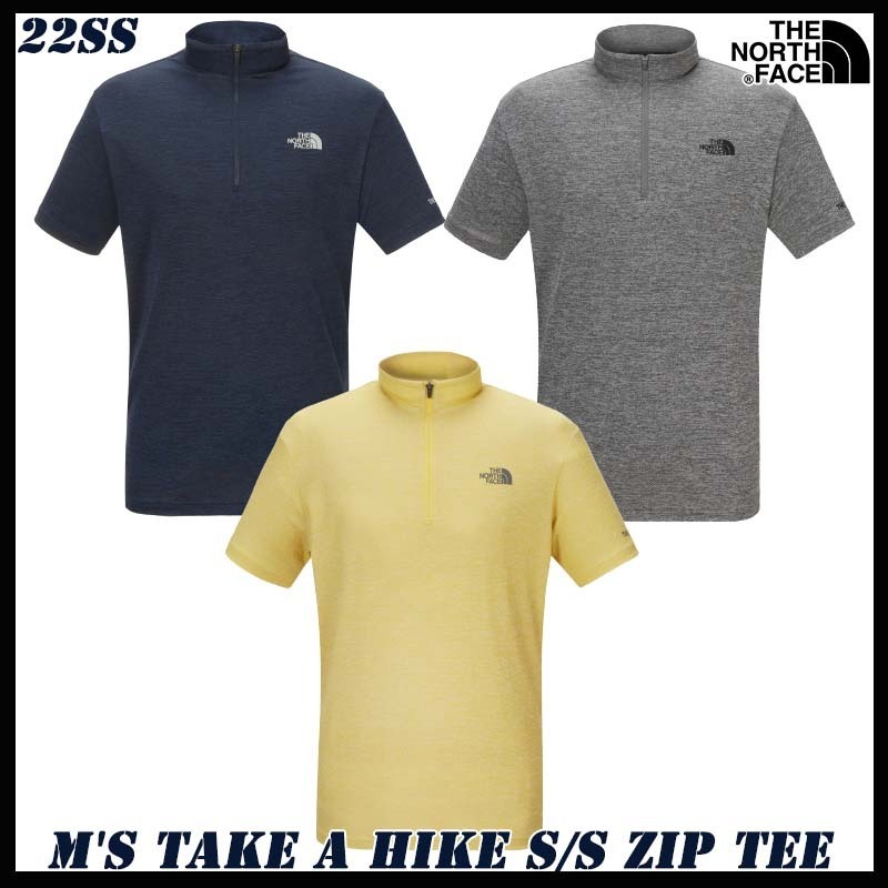 【THE NORTH FACE】22SS/M'S TAKE A HIKE S/S ZIP TEE★NT7KN01A