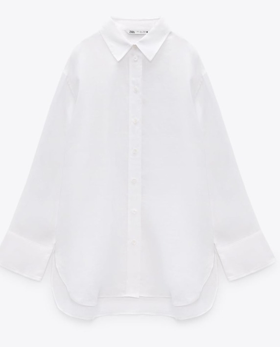 ZARA ブラウス・シャツ スペイン発送◎ZARA♪オーバーサイズリネンシャツ♪カジュアル*(14)