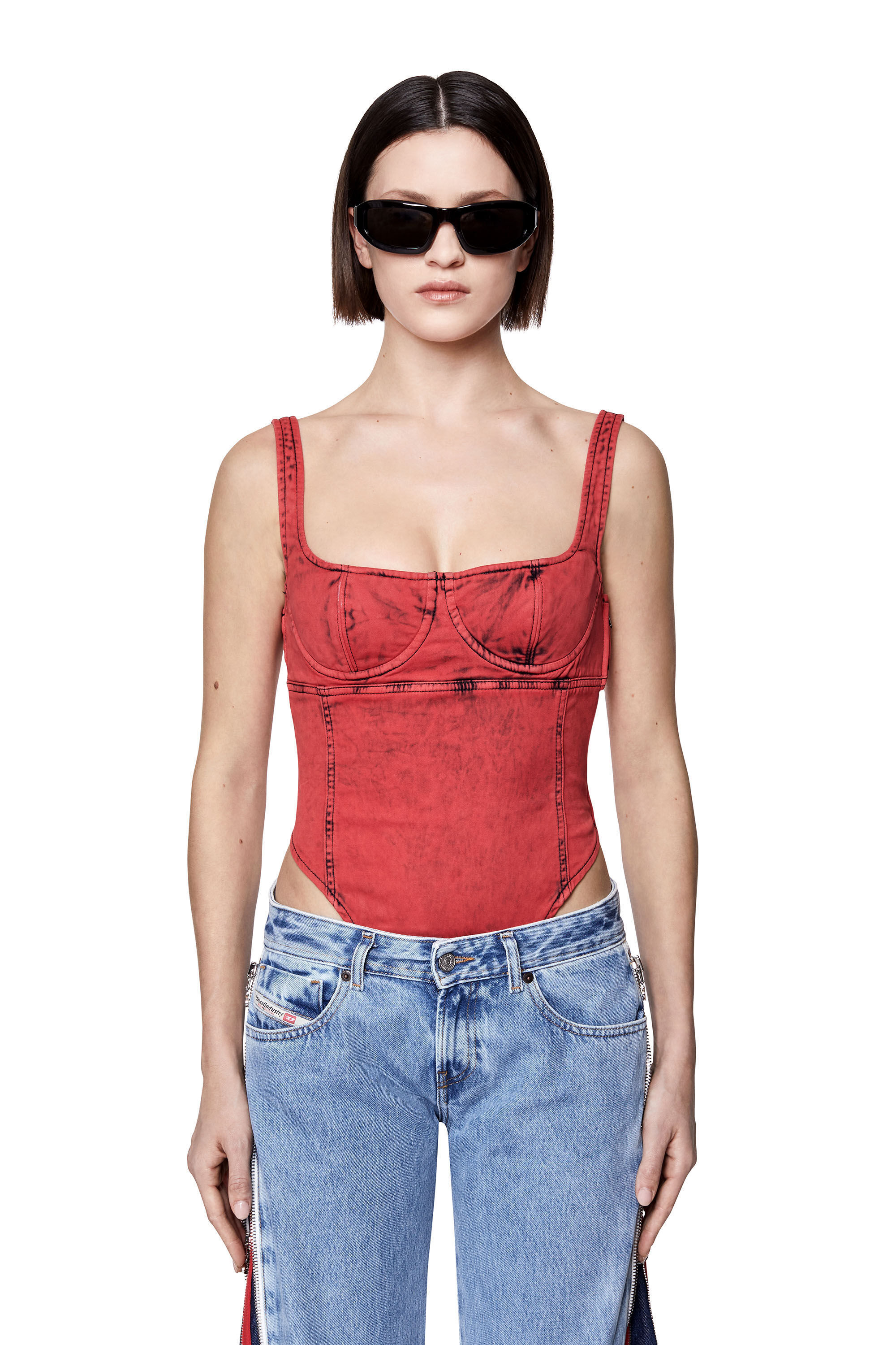 DIESEL Tシャツ・カットソー 追跡あり 送料込 DIESEL D-GELLERT FS TRACK DENIM Tシャツ(3)