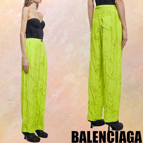 ≪BALENCIAGA≫ フロントロゴ ハイウエスト パジャマ・パンツ パンツ ≪BALENCIAGA≫ フロントロゴ ハイウエスト パジャマ・パンツ パンツ