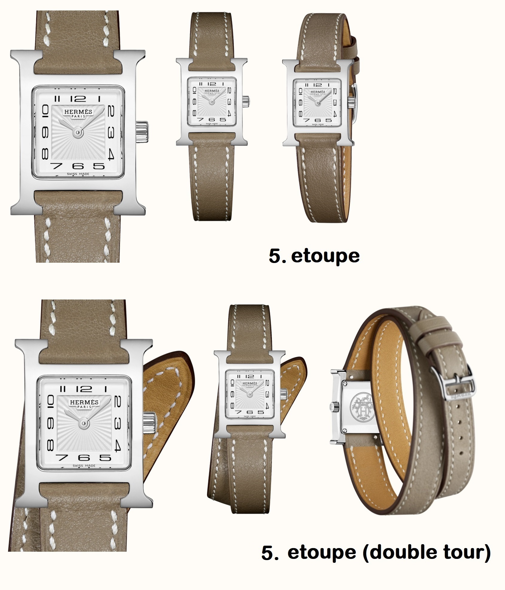 【HERMES】 腕時計 《Hウォッチ》 17.2 mm