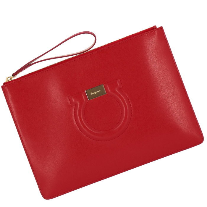 Salvatore Ferragamo クラッチバッグ フェラガモ クラッチバッグ ブラック×レッド レッド 22D299(2)