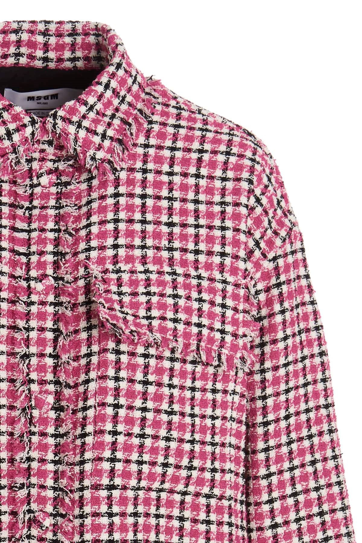 MSGM ブラウス・シャツ ☆人気☆Msgm Tweed overシャツ(3)