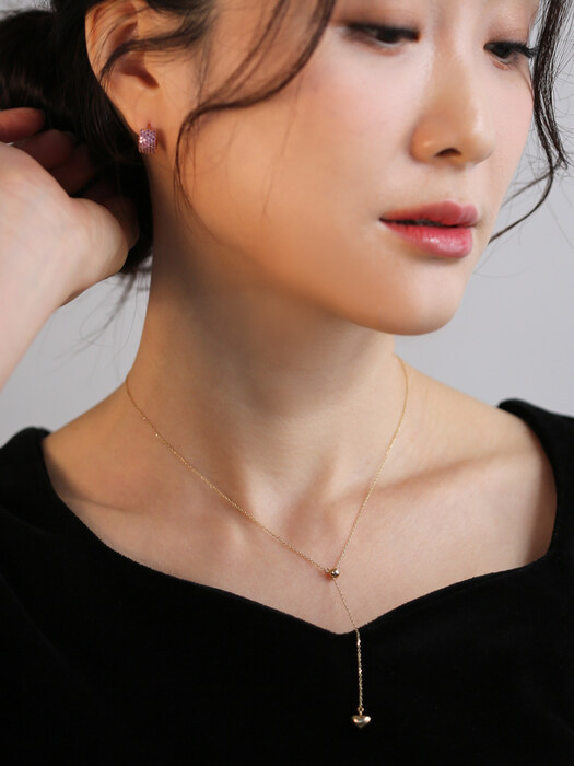 超人気の Plump Lovely Heart Necklace Gold Yellow Drop Ball Pendant ネックレス・ペンダント 超人気の Plump Lovely Heart Necklace Gold Yellow Drop Ball Pendant ネックレス・ペンダント