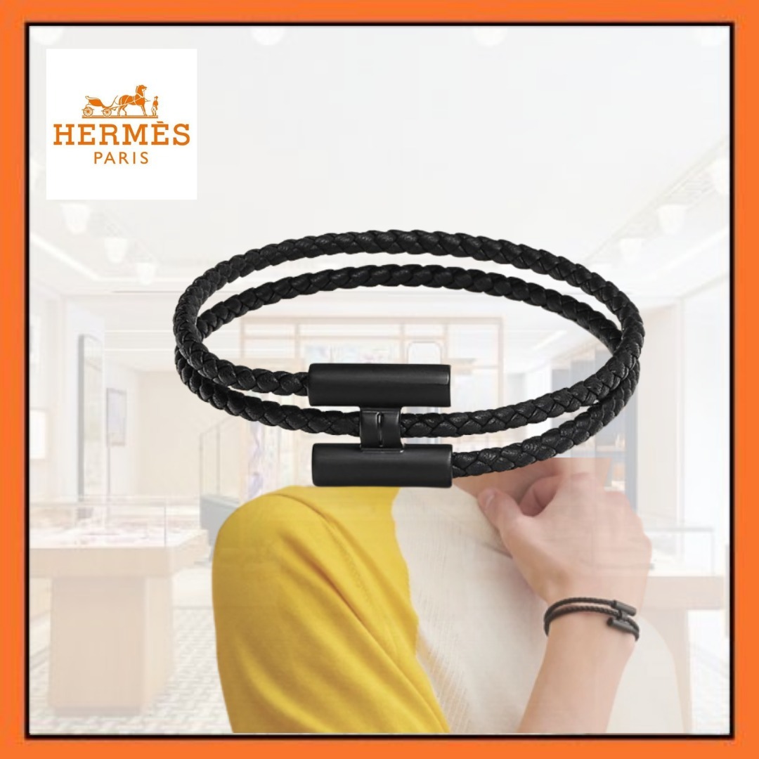 割引購入 HERMES レザーブレスレット 《トゥルニ》 トレッセ 国内正規取扱い店 エルメストゥルニトレッセ。直営店購入美品です。 ブレスレット