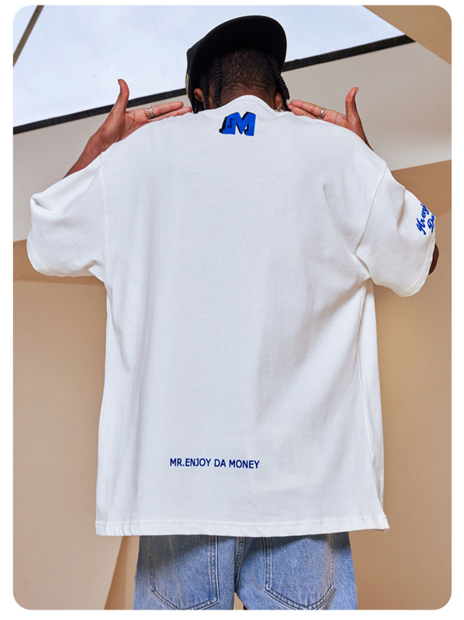 MEDM 新作 半袖 ロングTシャツ ルーズ ロゴ 大人気 ユニセックス MEDM 新作 半袖 ロングTシャツ ルーズ ロゴ 大人気 ユニセックス