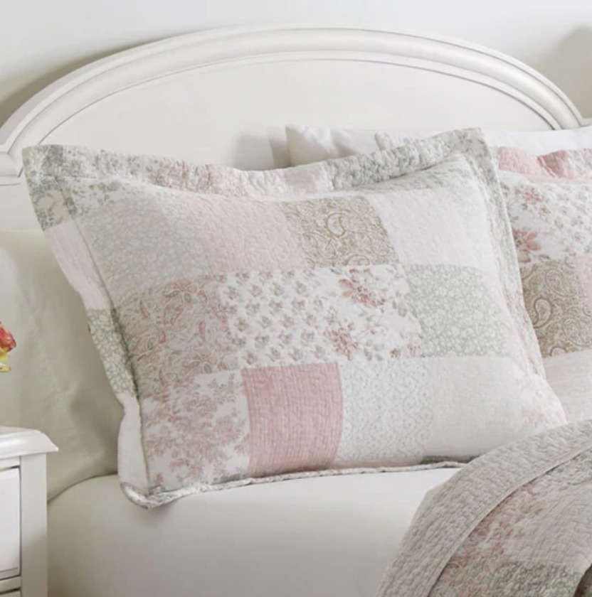 Laura Ashley ベッドカバー・布団カバー Laura Ashley■パステルパッチワーク風カバーレット+枕カバーSET(3)
