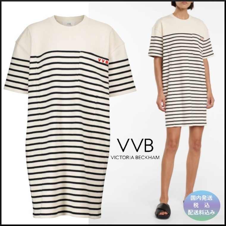 【誠実】 V ドレス セーター ストライプ ★ BECKHAM VICTORIA ワンピース 【誠実】 V ドレス セーター ストライプ ★ BECKHAM VICTORIA ワンピース