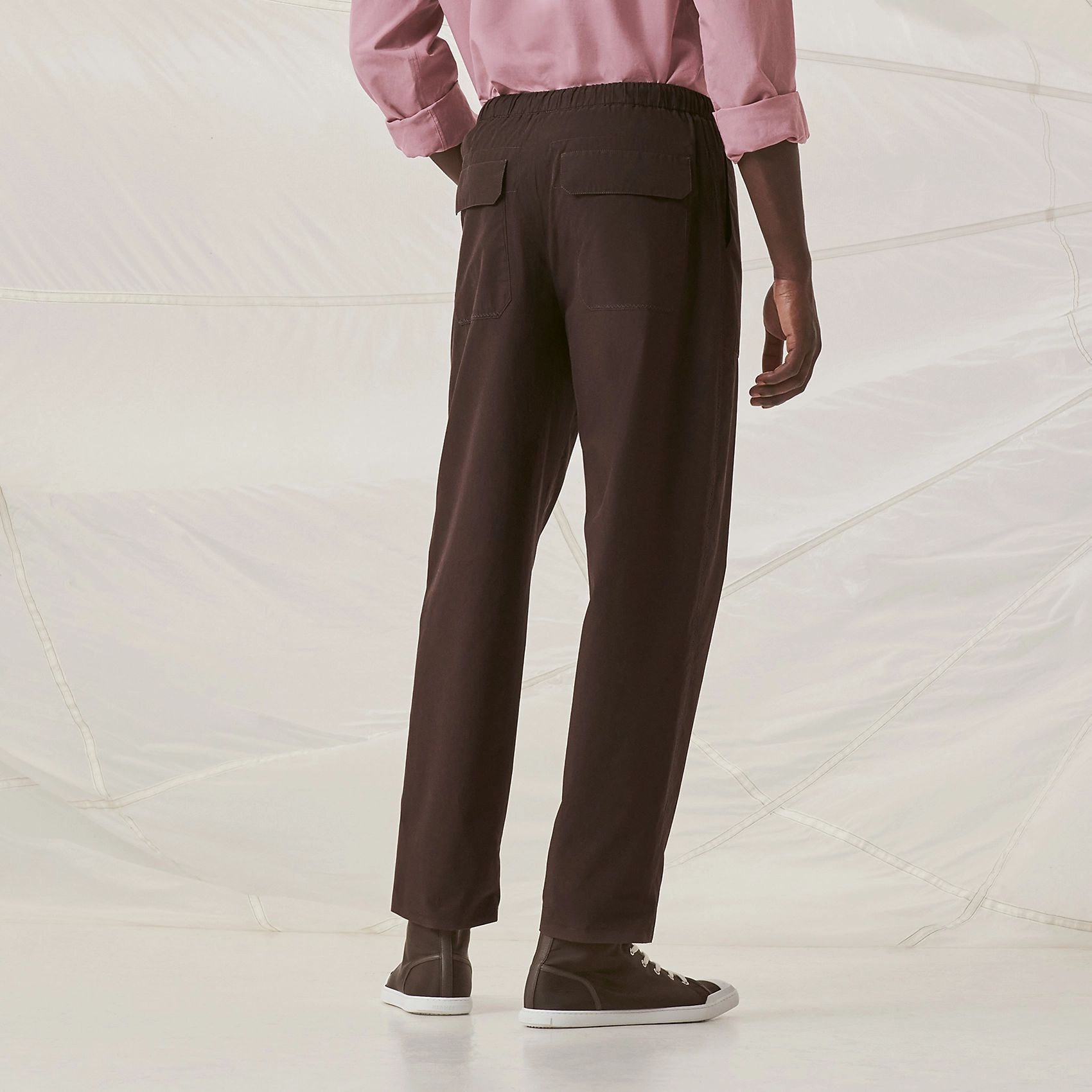 HERMES パンツ・ボトムスその他 HERMES ゆったりとしたソウルパンツ 伸縮性 コットン エルメス(16)