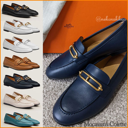 HERMES ローファー・オックスフォード HERMES☆Mocassins Colette☆モカシン ルーリスバックル☆送料込