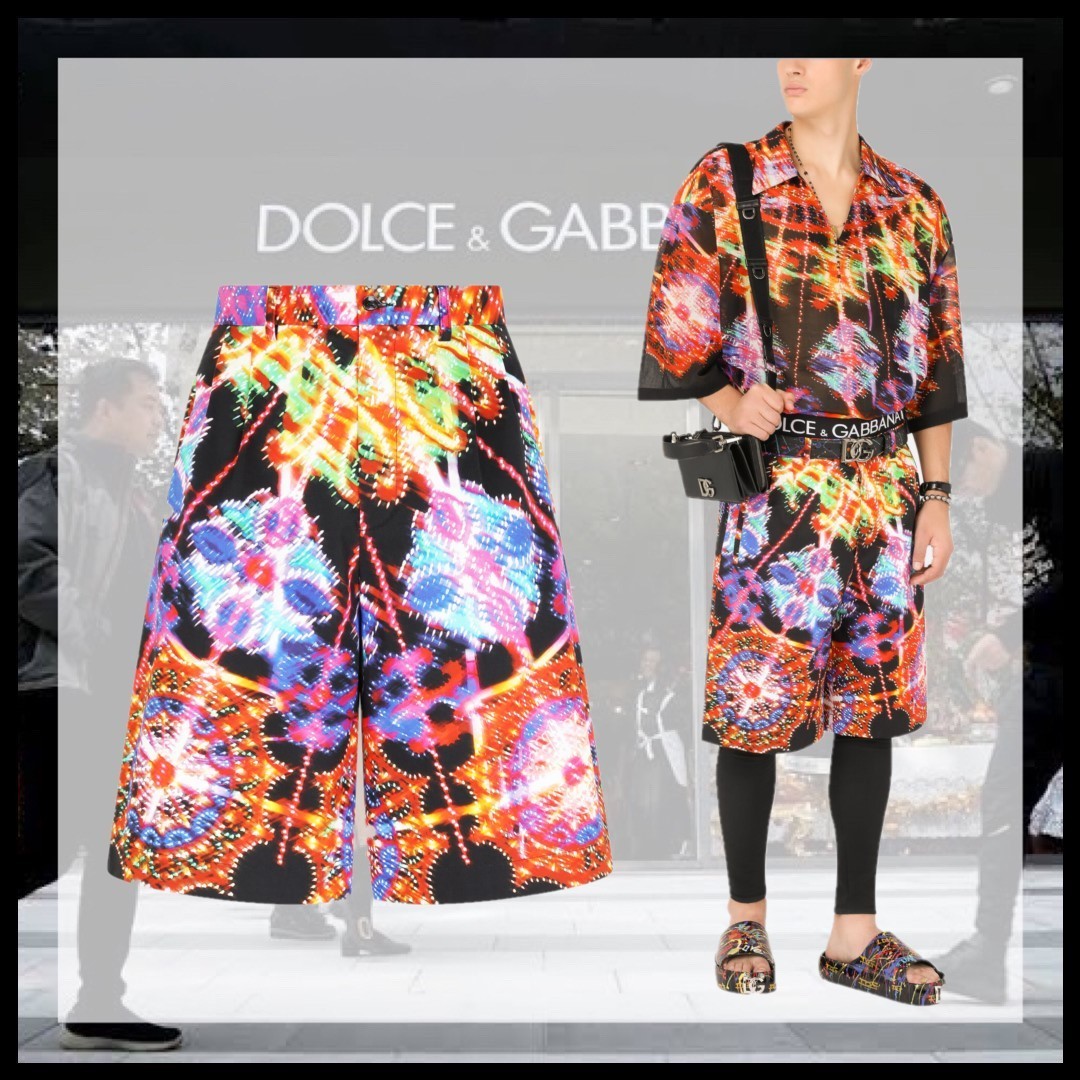 正規激安 DOLCE&GABBANA*22SS新作*ルミナリエプリント バミューダパンツ ハーフ・ショートパンツ 正規激安 DOLCE&GABBANA*22SS新作*ルミナリエプリント バミューダパンツ ハーフ・ショートパンツ