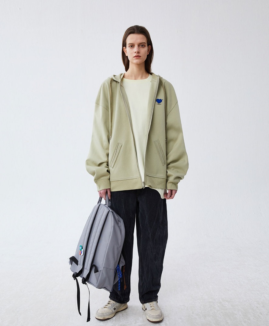 22SS☆【ADERERROR】☆Twin heart logo hoodie zip-up☆フーディ