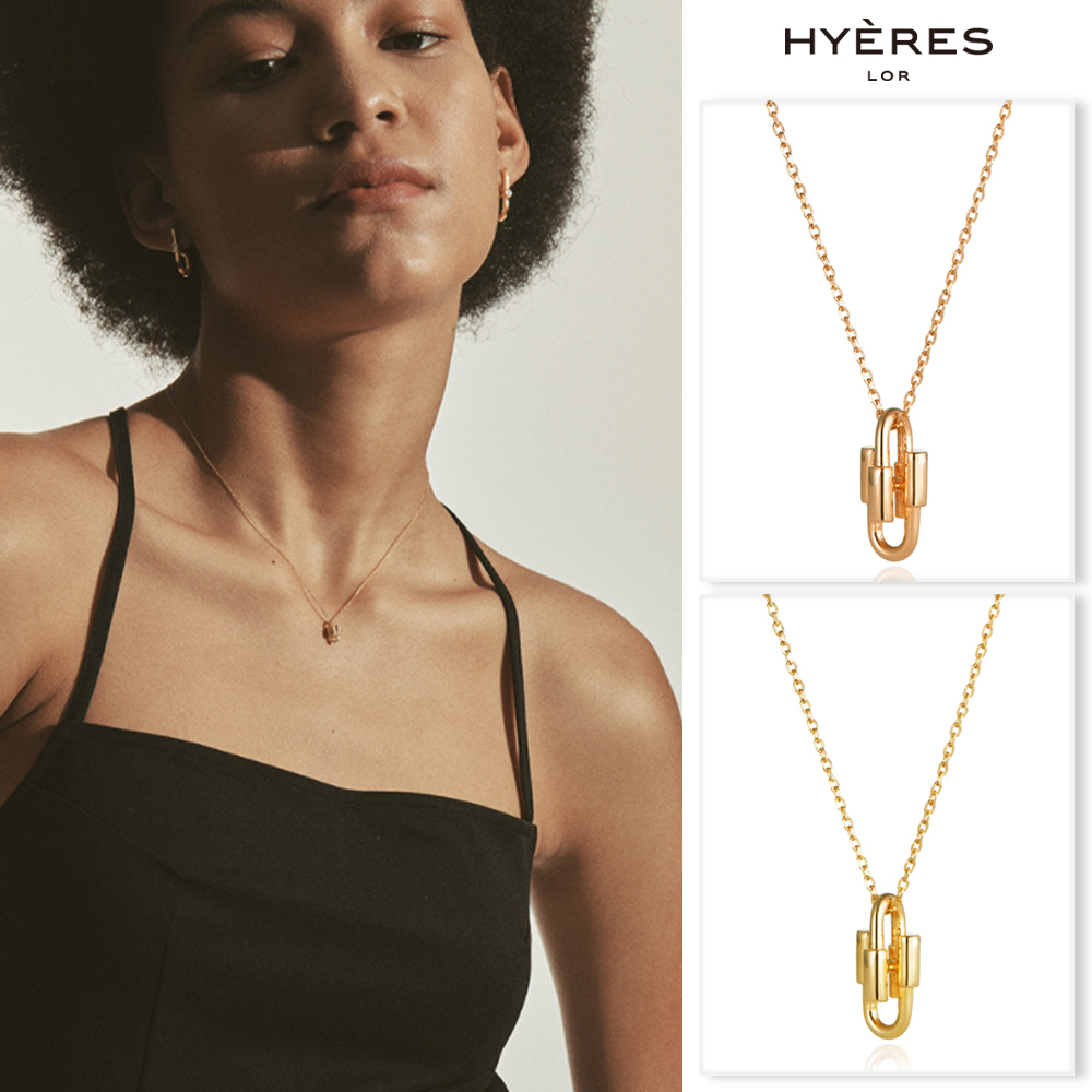 【HYERES LOR】H Edition 14K dual H necklace