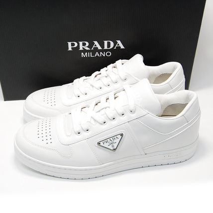 PRADA Sneakers Unisex Street Style Leather Logo Sneakers