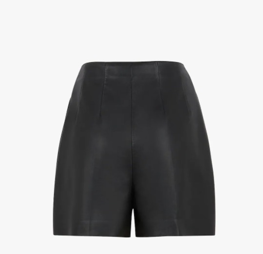 FENDI ショートパンツ 送料込/直営店◇FENDI ナッパレザー ショートパンツ(4)