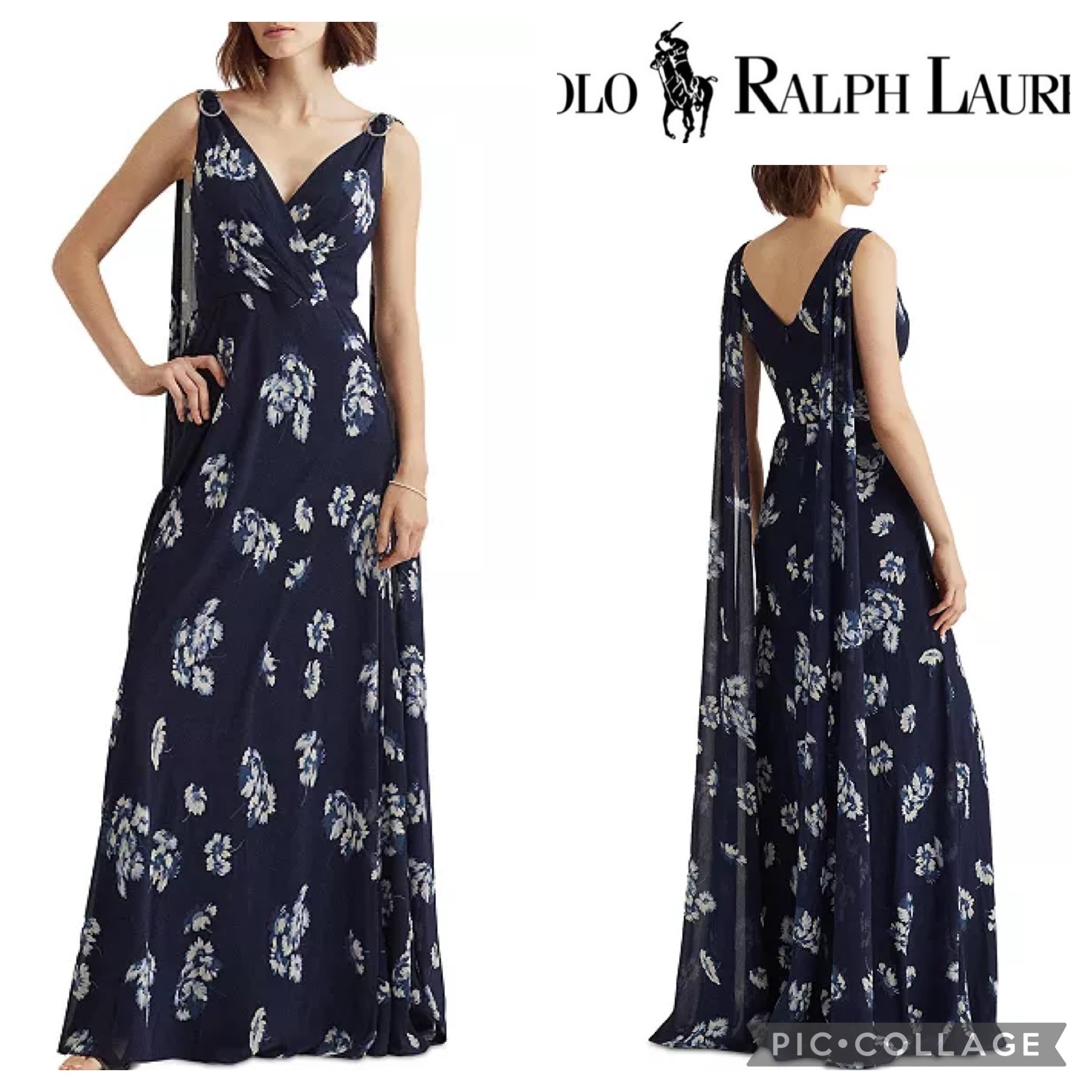 都内で RALPH ★関税なし LAUREN Gown Georgette Crinkled Floral ワンピース 都内で RALPH ★関税なし LAUREN Gown Georgette Crinkled Floral ワンピース