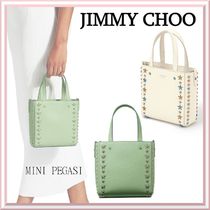 Jimmy Choo☆MINI PEGASI レザー ミニトートバッグ☆送料込