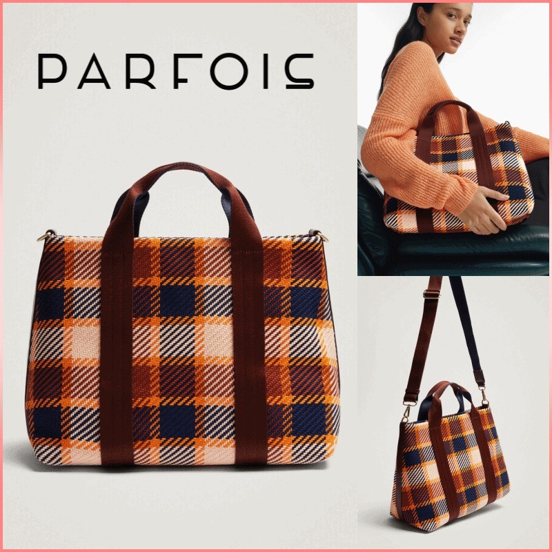 これ可愛い♪ポルトガル発PARFOIS☆2WAYチェック柄トートバッグ トートバッグ これ可愛い♪ポルトガル発PARFOIS☆2WAYチェック柄トートバッグ トートバッグ