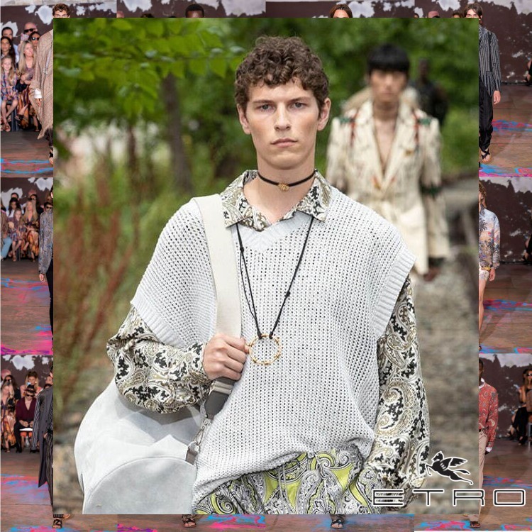 ランウェイ ETRO Vネック ニットトップ セーター