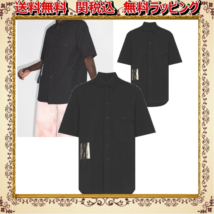 SONG FOR THE MUTEフリンジパッチ ショートスリーブシャツ シャツ SONG FOR THE MUTEフリンジパッチ ショートスリーブシャツ シャツ
