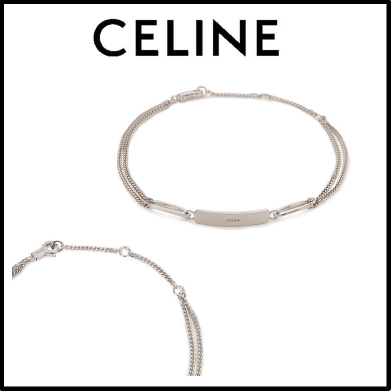 【関税込み】CELINE スターリングシルバーチャームブレスレット