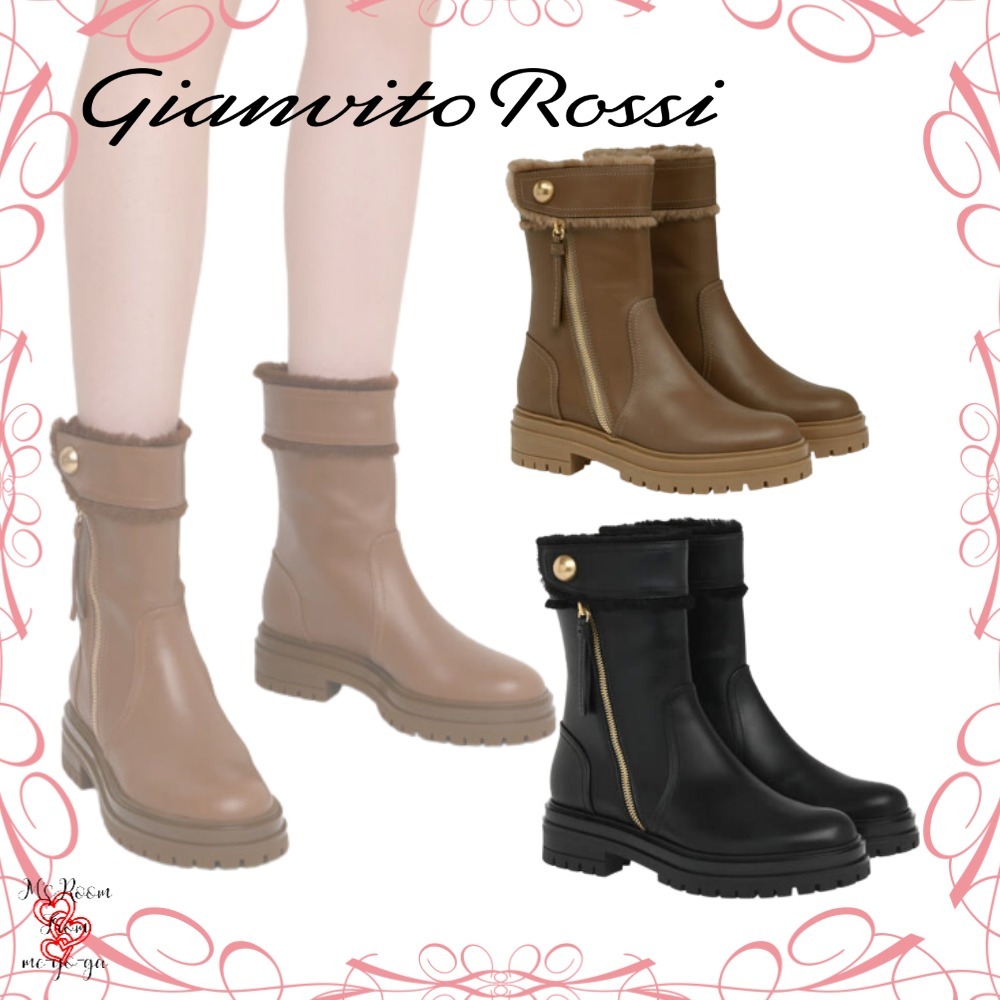 驚きの価格 MONTREAL Rossi★ 日本未入荷★Gianvito ブーツ fur shearling ショートブーツ・ブーティ 驚きの価格 MONTREAL Rossi★ 日本未入荷★Gianvito ブーツ fur shearling ショートブーツ・ブーティ