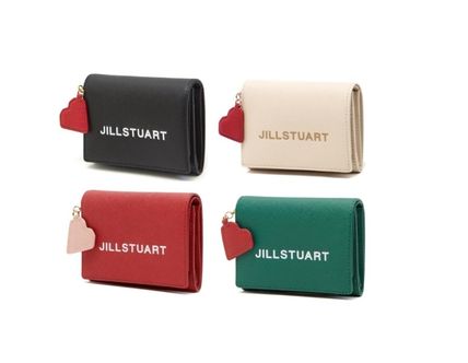 JILLSTUART 折りたたみ財布 [JILLSTUART]ハートテタリング 女性折り財布 牛革 韓国ファッシ