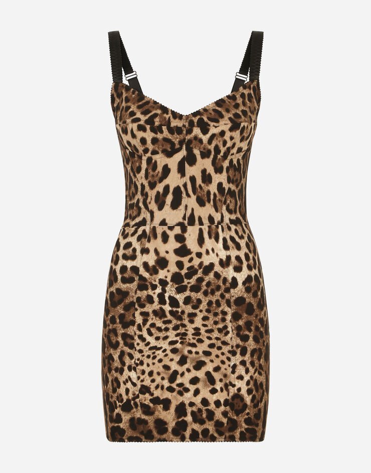 Dolce Gabbana ワンピース 【DolceGabbana】レオパード コルセットショートスリップドレス(4)