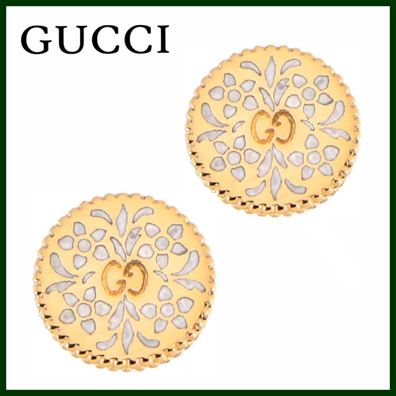 新品 GUCCI ピアス K18ゴールド GGブルームス-