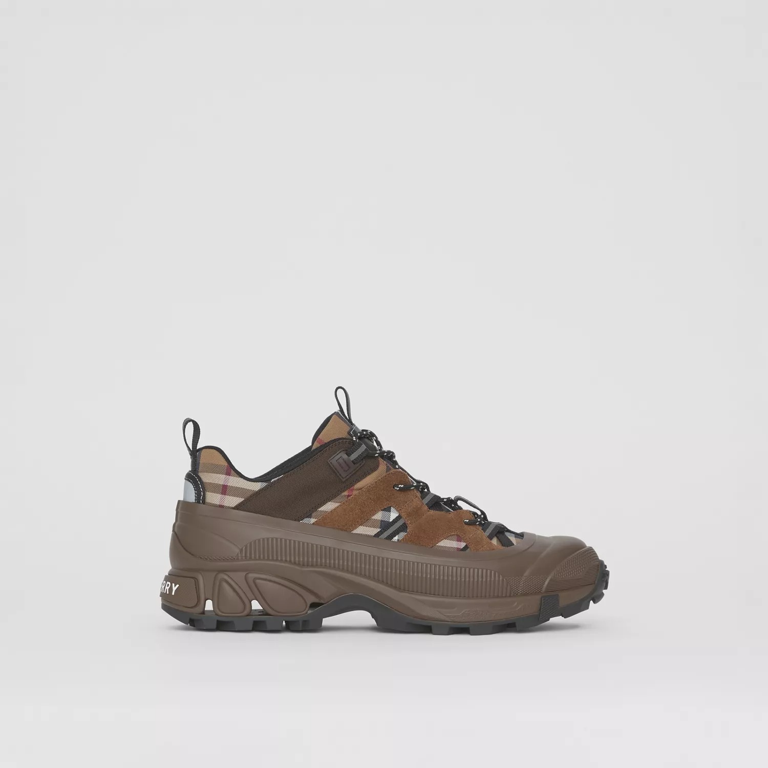 Burberry スニーカー 【バーバリー】コットンスエードチェックレザースニーカー(2)
