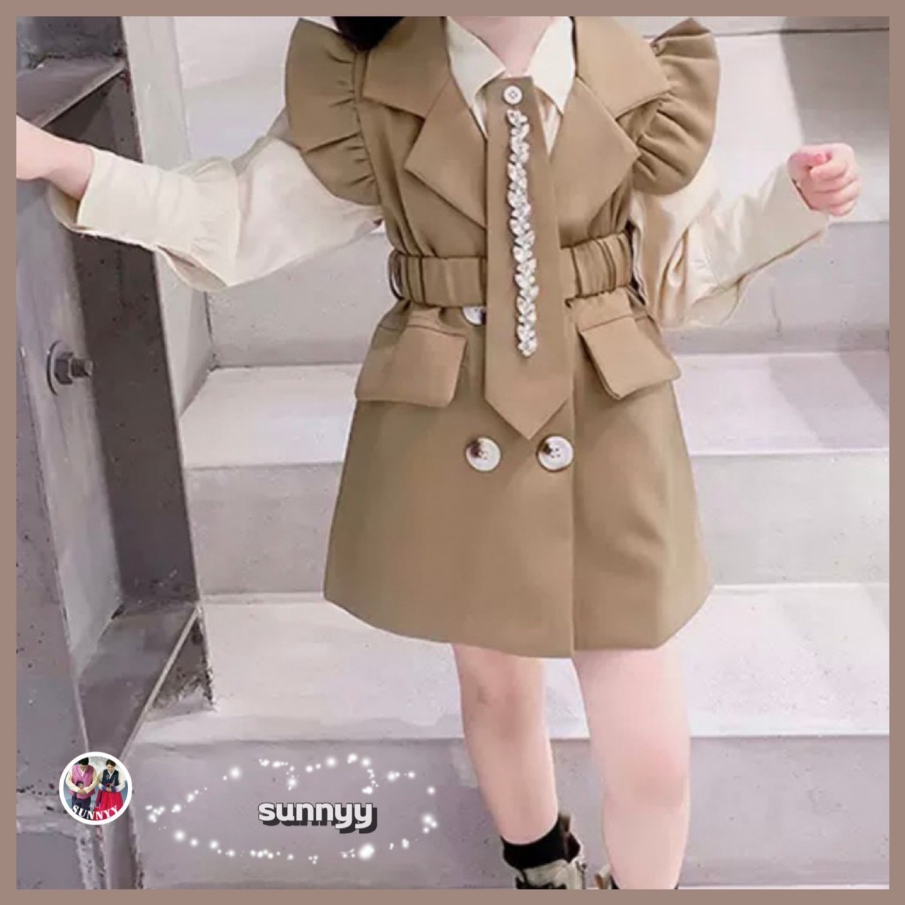 子供服セットアップ 長袖シャツ ブラウス＋ベストワンピ232908