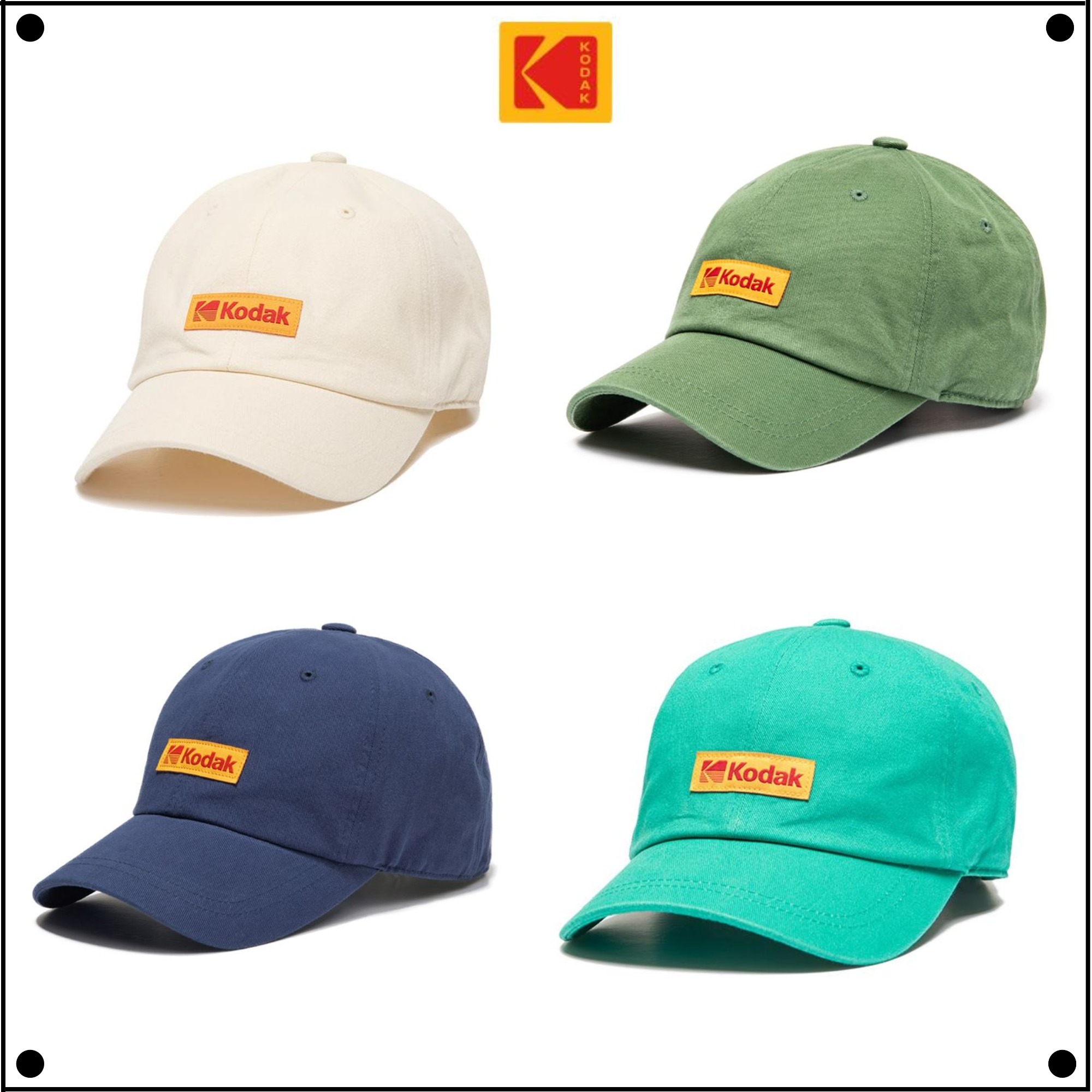 日本未入荷KodakのKODAK COLOR PLUS BALL CAP 全7色