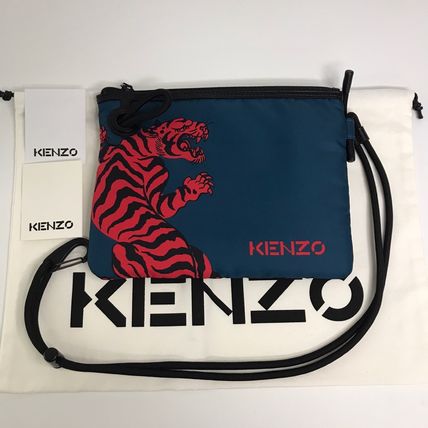 KENZO Messenger & Shoulder Bags Unisex Canvas Crossbody Bag Small Shoulder Bag Logo