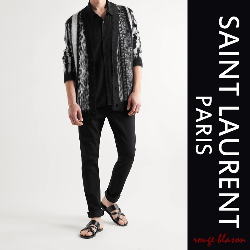 Saint Laurent Paris ジャガードカーディガン-