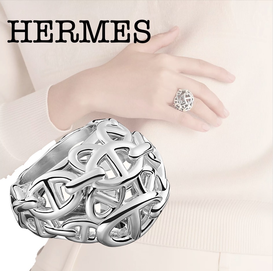 大人気☆HERMES☆Bague Chaine d'ancre Enchainee リング