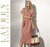 Ralph Lauren  お上品なtie front ワンピース floral print