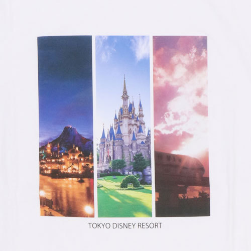 Disney Tシャツ・カットソー 東京ディズニーリゾートの風景デザインTシャツ(S、M、L)(2)