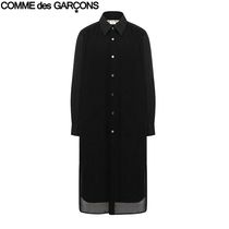 コムデギャルソン レイヤードロングシャツワンピース ブラック (COMME