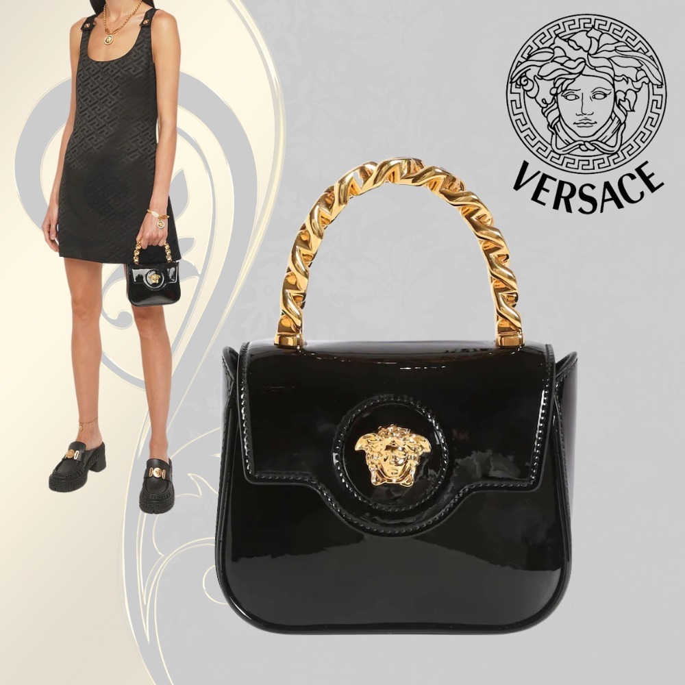 VERSACE ラ メドゥーサミニバッグ シャイニーレザーバッグ 22SS