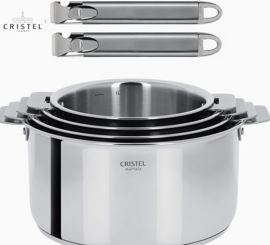 シェフ愛用CRISTEL★選べるハンドル付Casteline6点セット