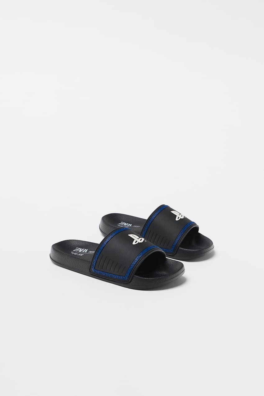 ZARA サンダル・ミュール すぐ届く★国内発【ZARA】プレイステーションプリント★サンダル(5)