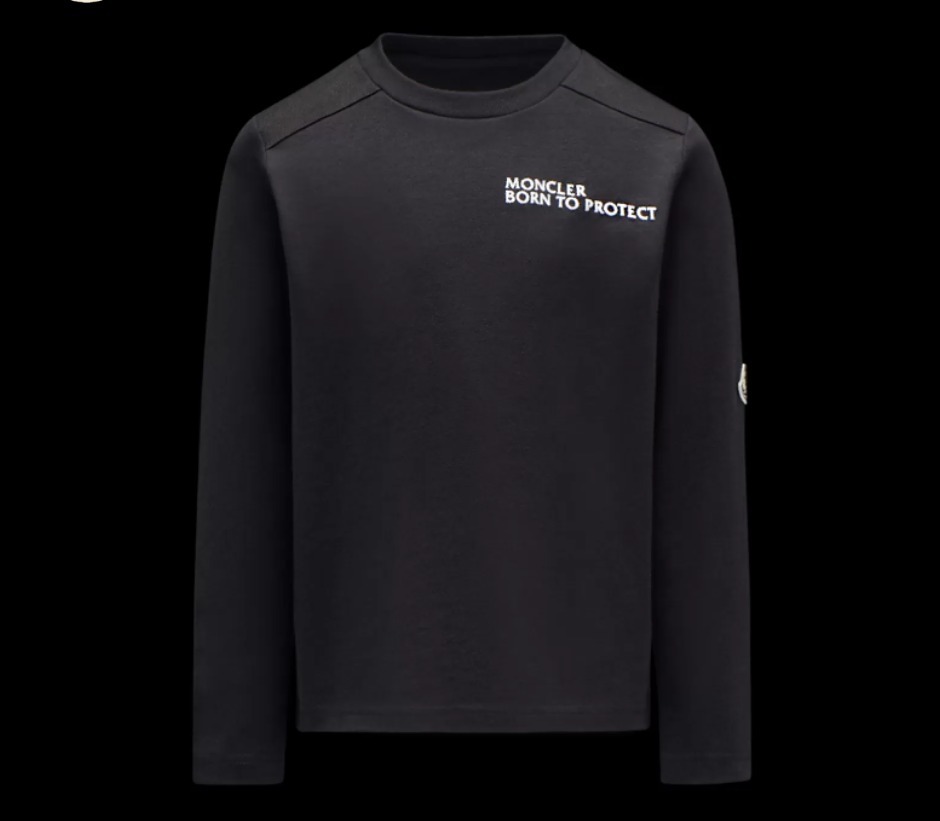 MONCLER2022春夏新作キッズ クルーネック長袖Tシャツ 4A/5A/6A