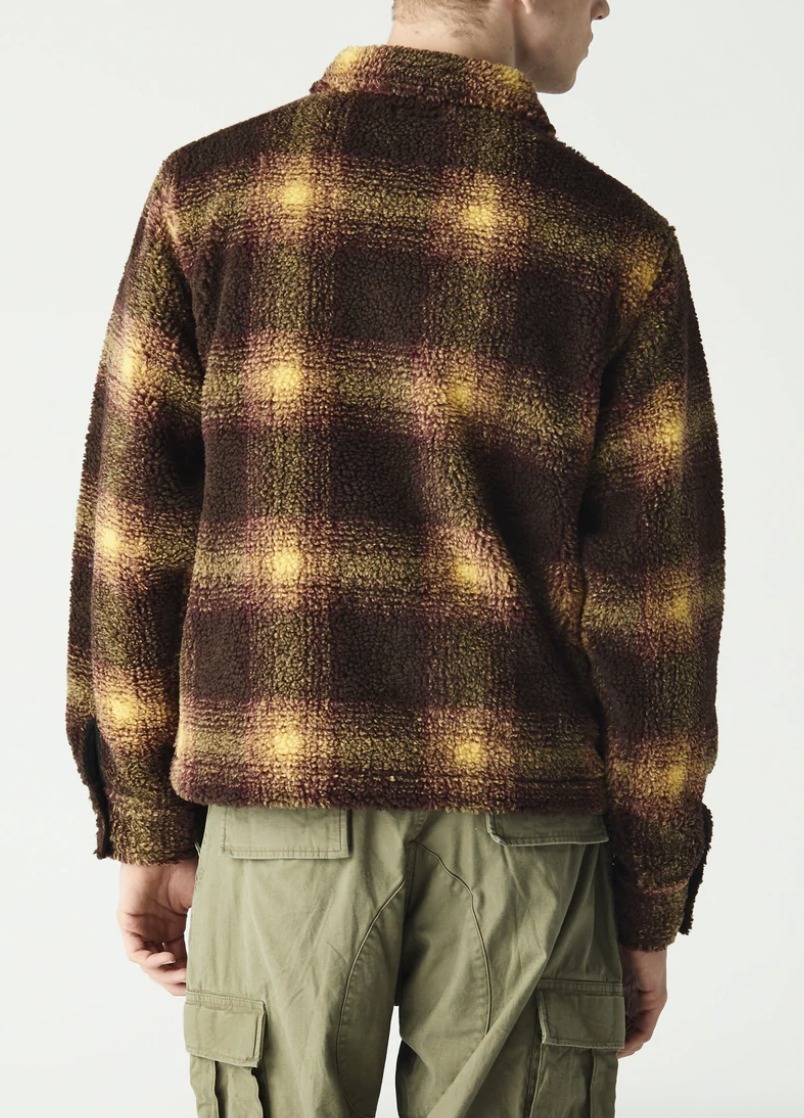 NEW【STUSSY】Shadow Plaid Sherpa Zip Shirt (STUSSY ...