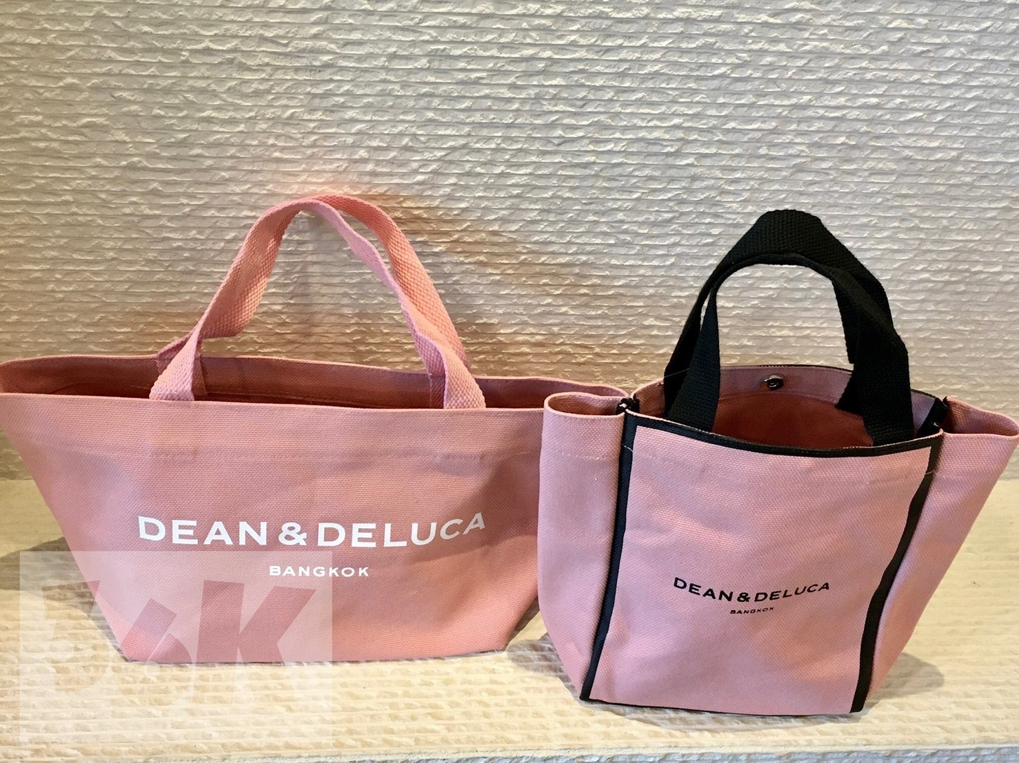 DEAN&DELUCA トートバッグ マザーズバッグ DustyRose XLsize DEAN&DELUCAバンコク限定トートバッグSET新色DustyRose お子様と