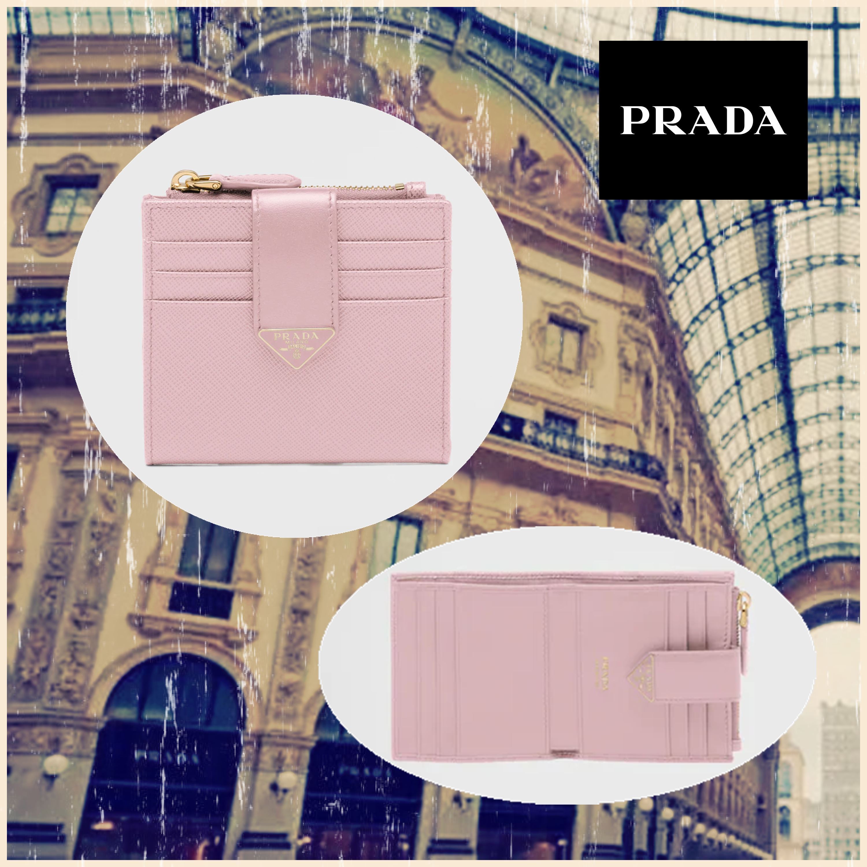 PRADA正規特約店 とても愛らしい小さなサフィアーノと革の財布Ⅳ PRADA正規特約店 とても愛らしい小さなサフィアーノと革の財布Ⅳ