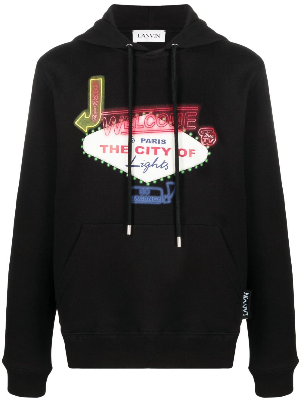 LANVIN | GRAPHIC LOGO HOODIE BLACK フーディ