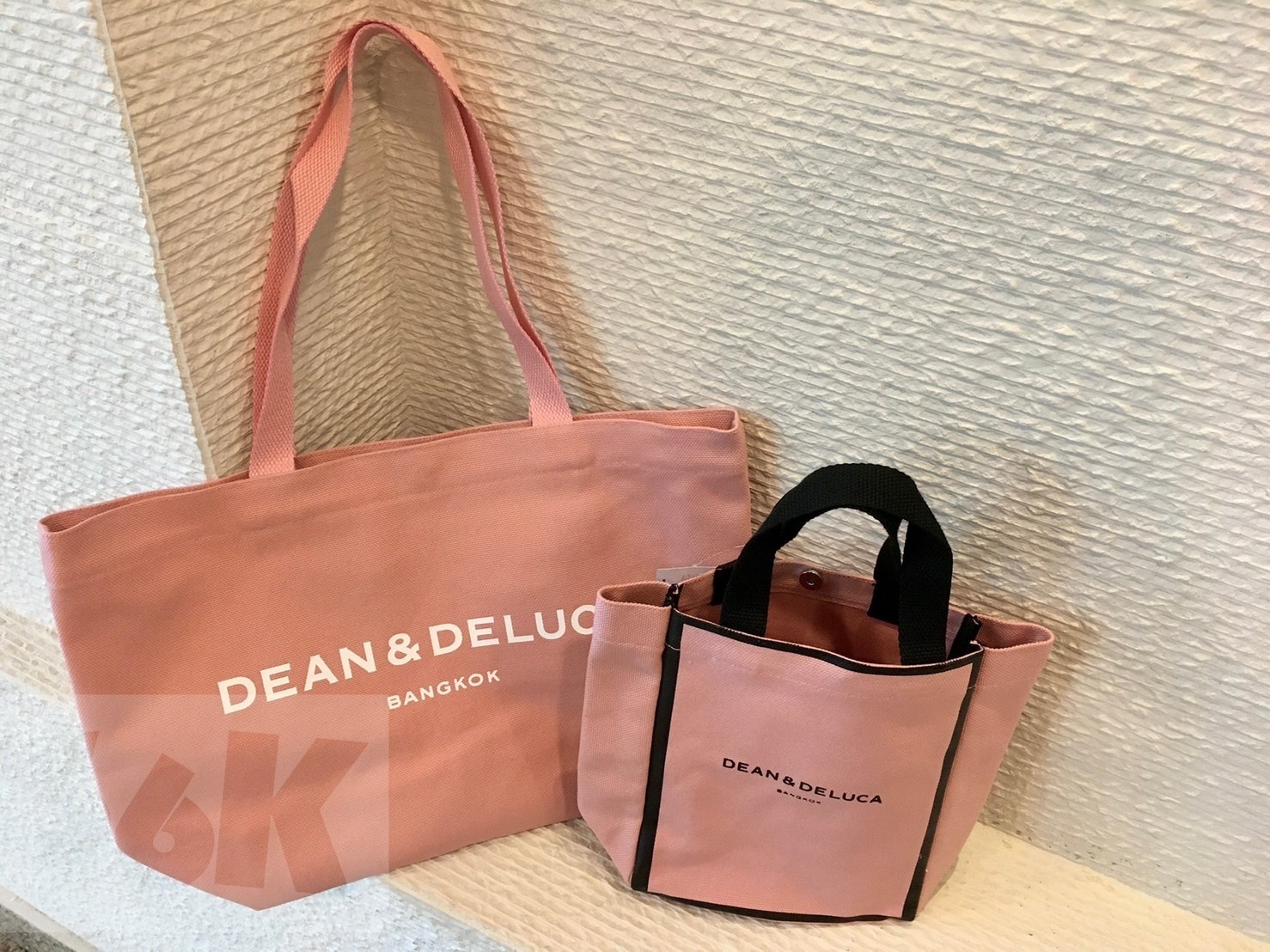 ディーン＆デルーカBANGKOK限定トートバッ DustyRose XL&XSsize