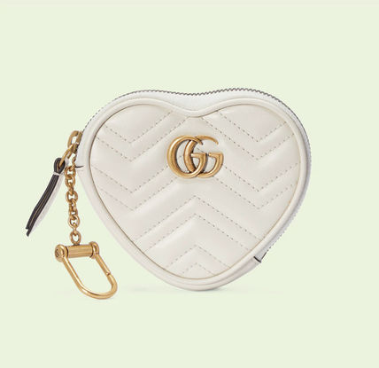 Shop GUCCI GG Marmont 2022 SS GG Marmont heart-shaped coin purse