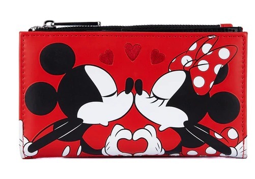 折りたたみ財布 Loungefly Mickey and Minnie Mouse Love Flap Wallet